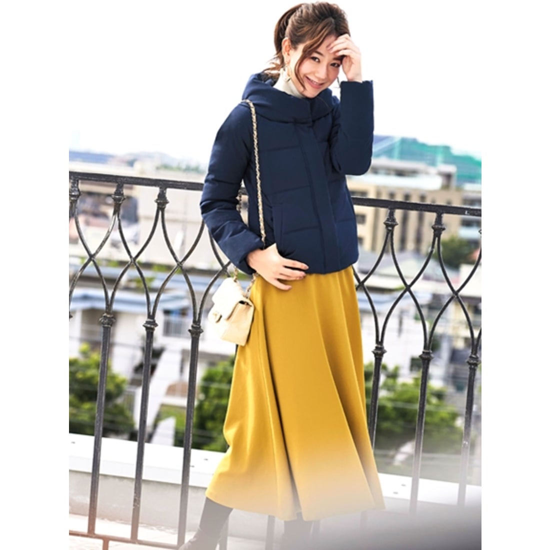 ルイルエブティック RUIRUE BOUTIQUE バックリボンショートダウン