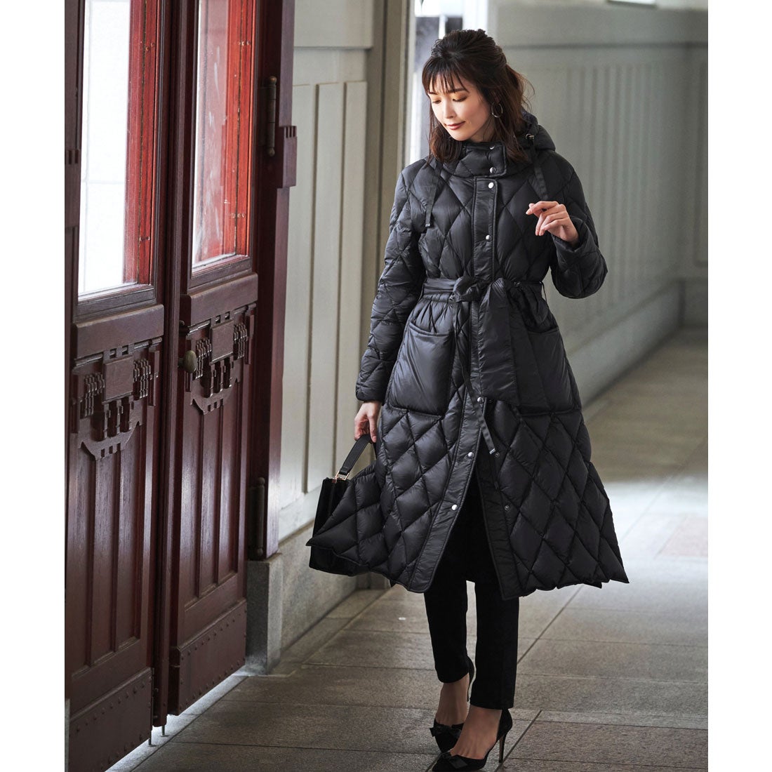 ルイルエブティック RUIRUE BOUTIQUE キルティングロングダウンコート