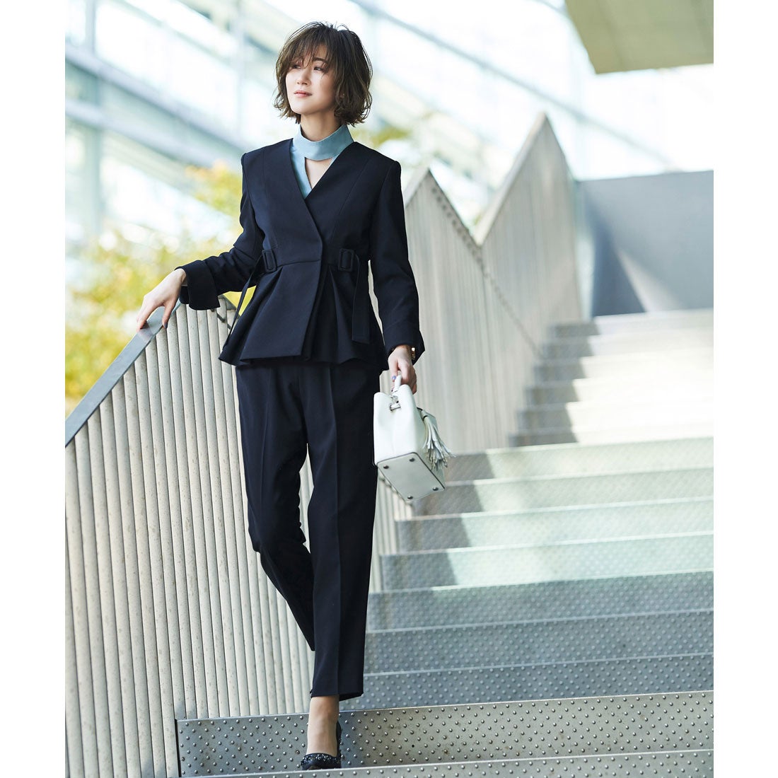 ルイルエブティック RUIRUE BOUTIQUE サイドベルトジャケットパンツ