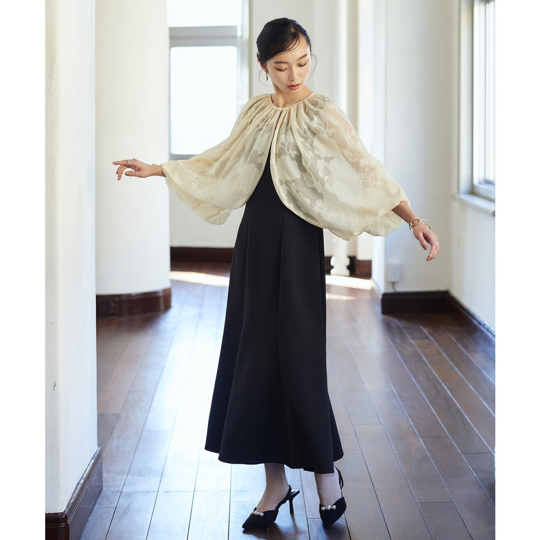 ルイルエブティック RUIRUE BOUTIQUE シアージャカードボレロ＆ナロー