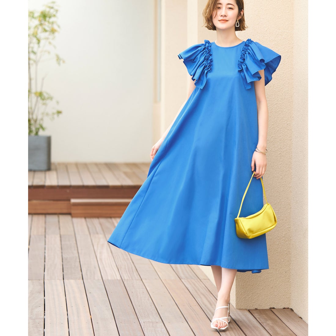 ルイルエブティック RUIRUE BOUTIQUE 洗えるショルダーフリルAライン