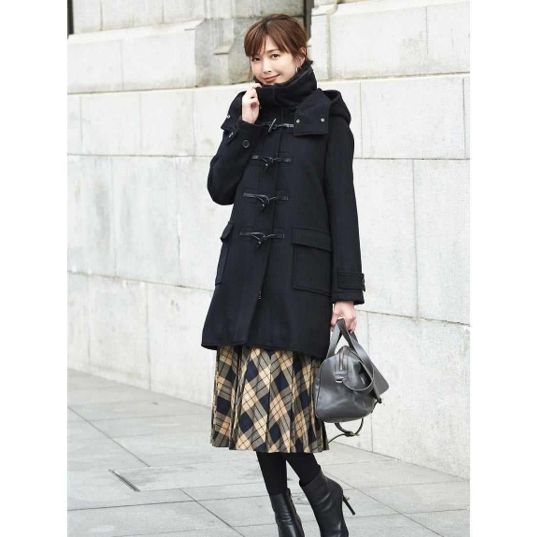 RUIRUE BOUTIQUE ラビットファーミドルダッフルコート （ネイビー(NE