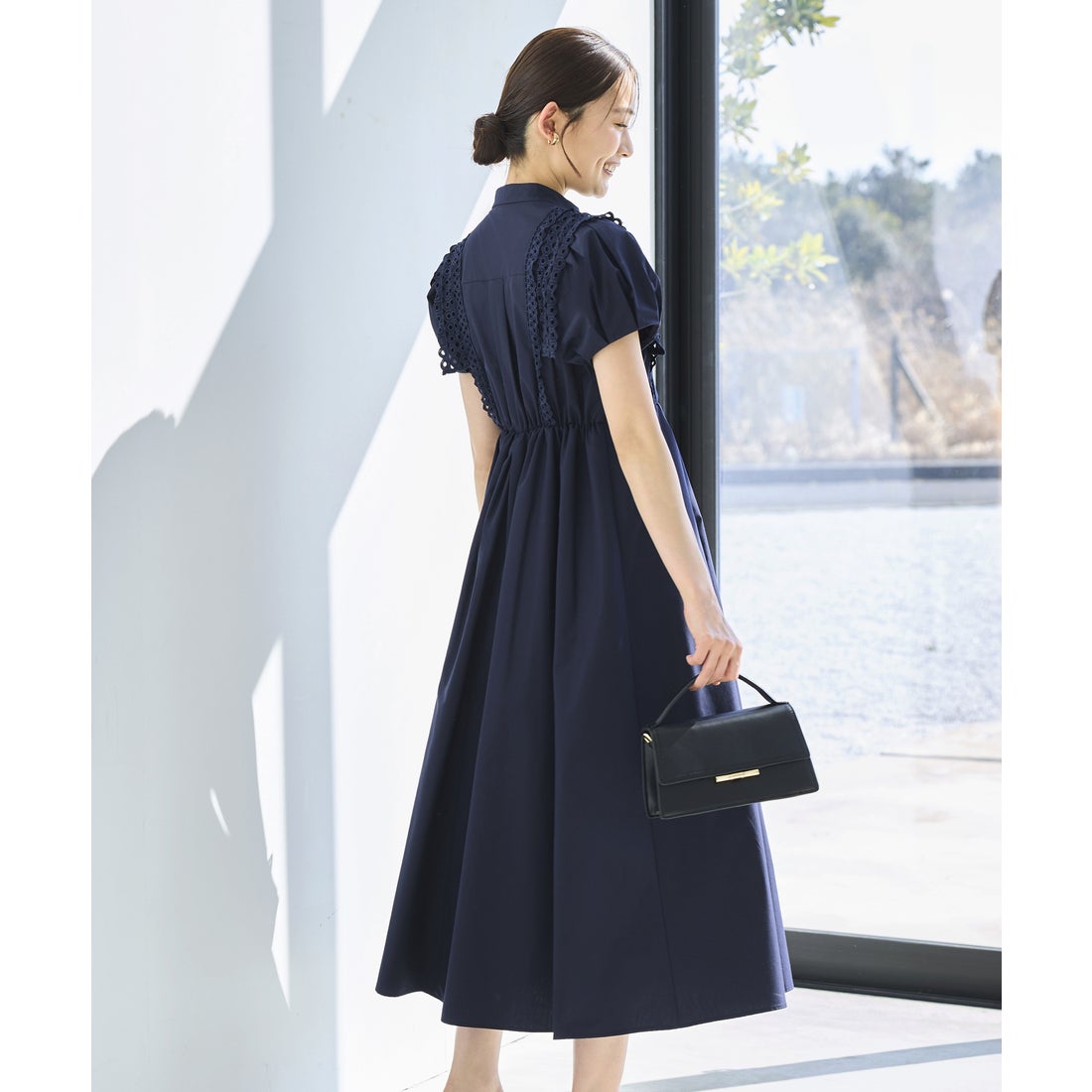 ルイルエブティック RUIRUE BOUTIQUE 洗える ｜ スタンドカラー レース