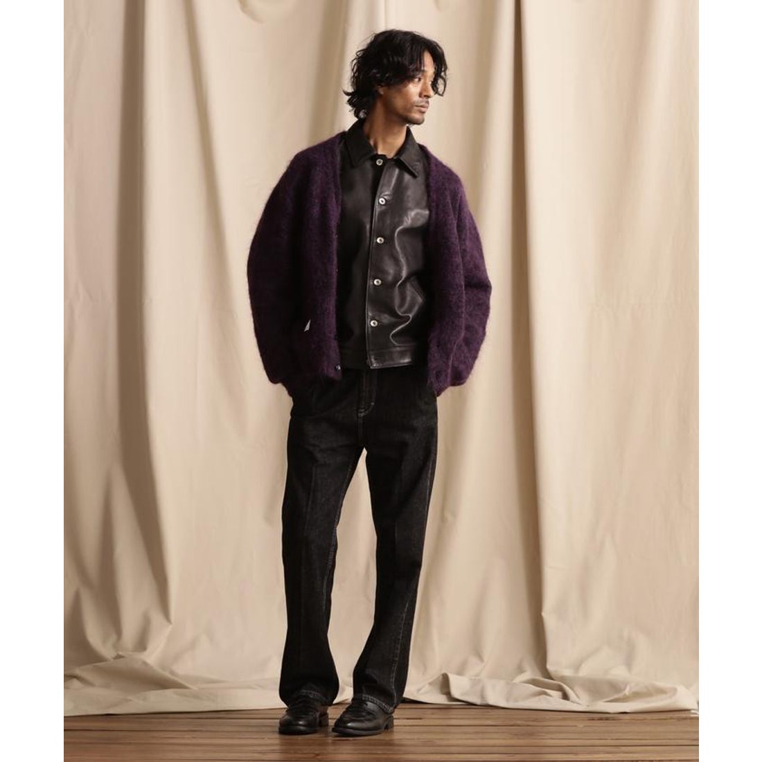 ショット Schott MOHAIR CARDIGAN/モヘアニット カーディガン