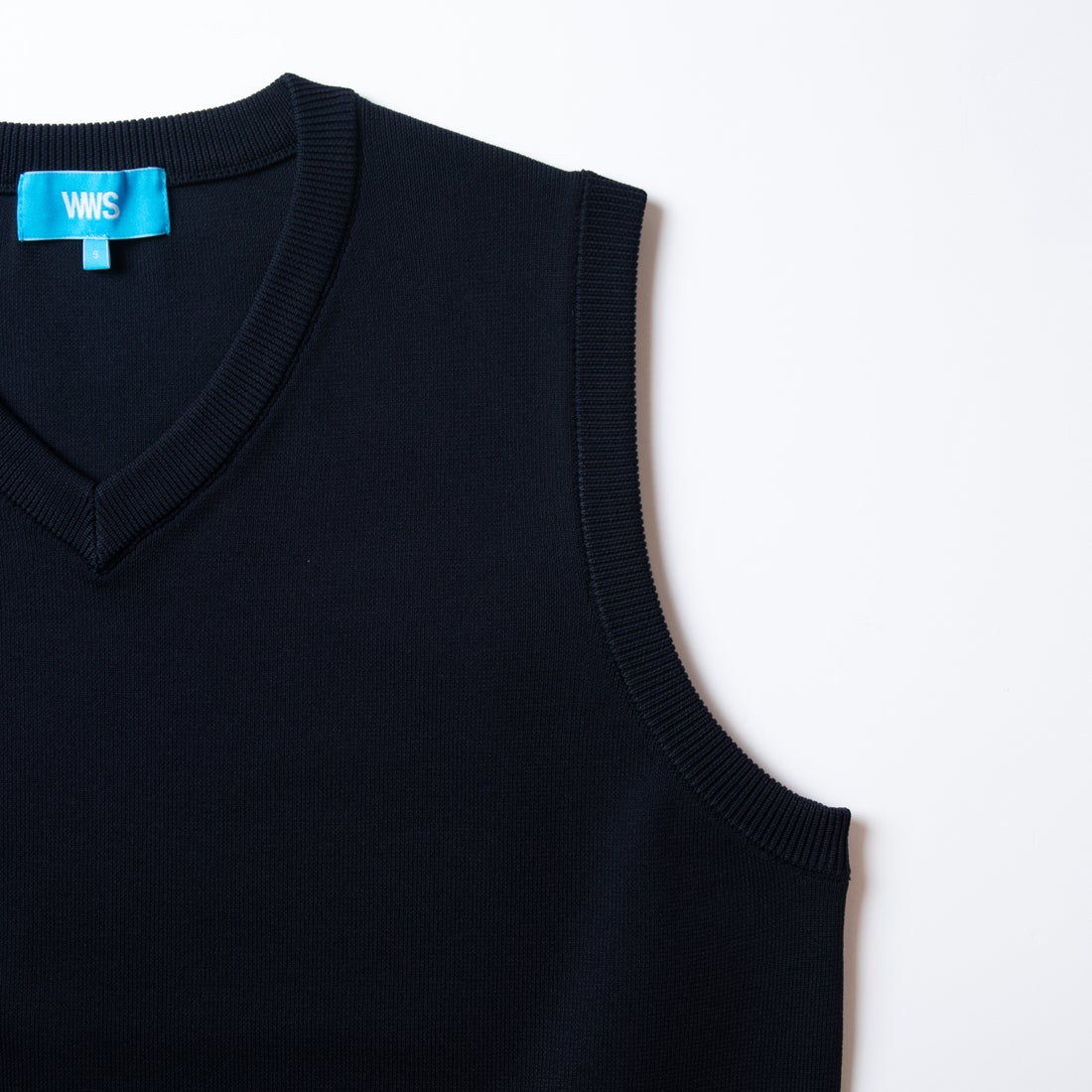 洗えるストレッチニット ベスト （ダークネイビー） -WWSワークウェア
