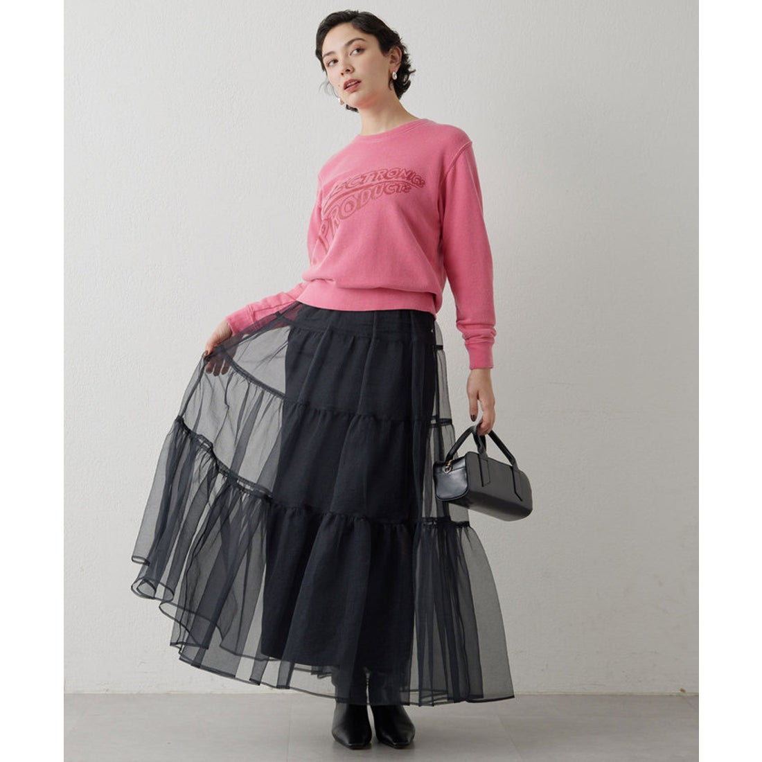 ウィムガゼット Whim Gazette クラシックプリントロゴ裏毛プルオーバー