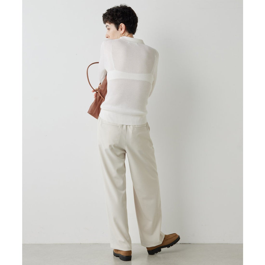 ウィムガゼット Whim Gazette ポロカラーセーター （gray