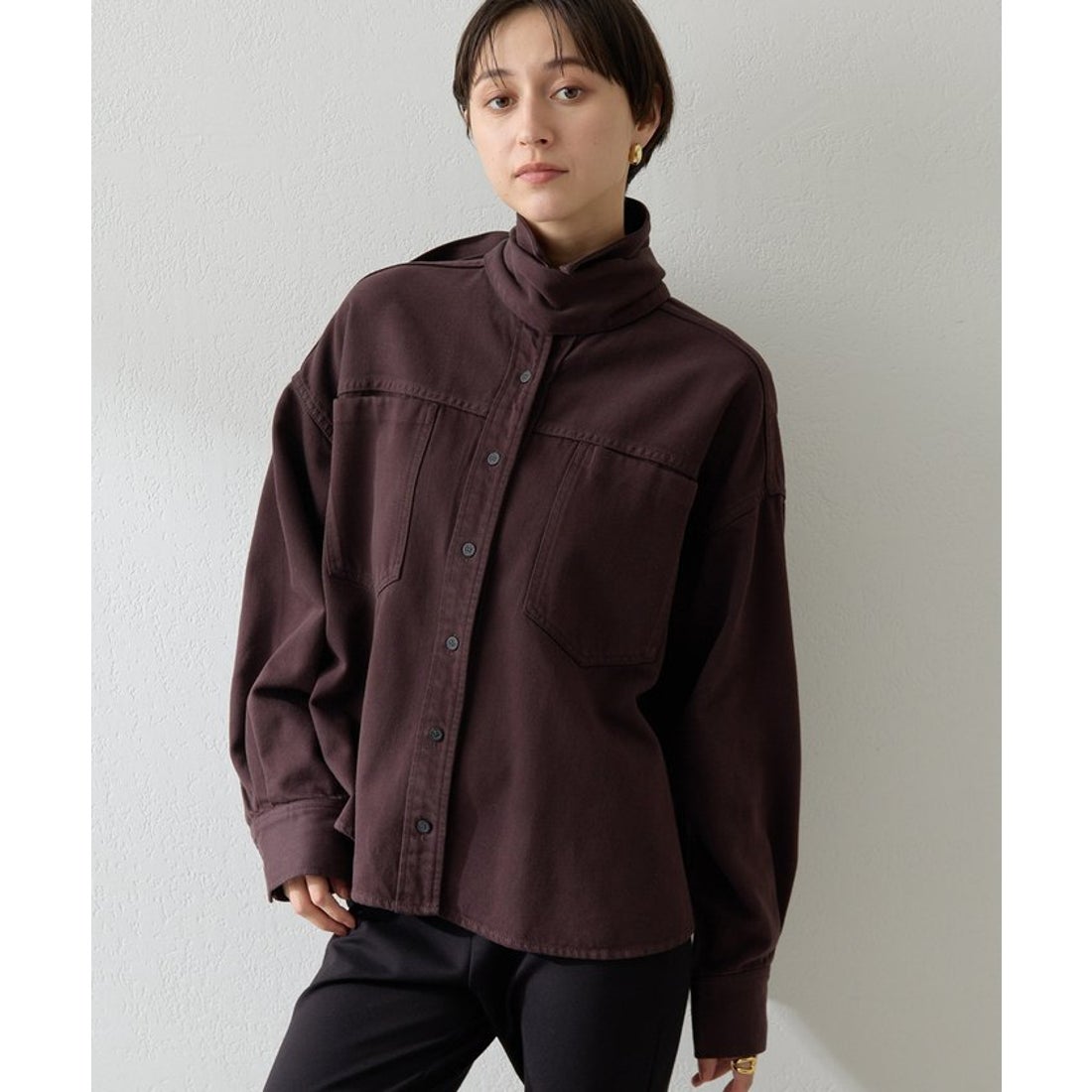 ウィムガゼット Whim Gazette デニムボウタイシャツ （blue