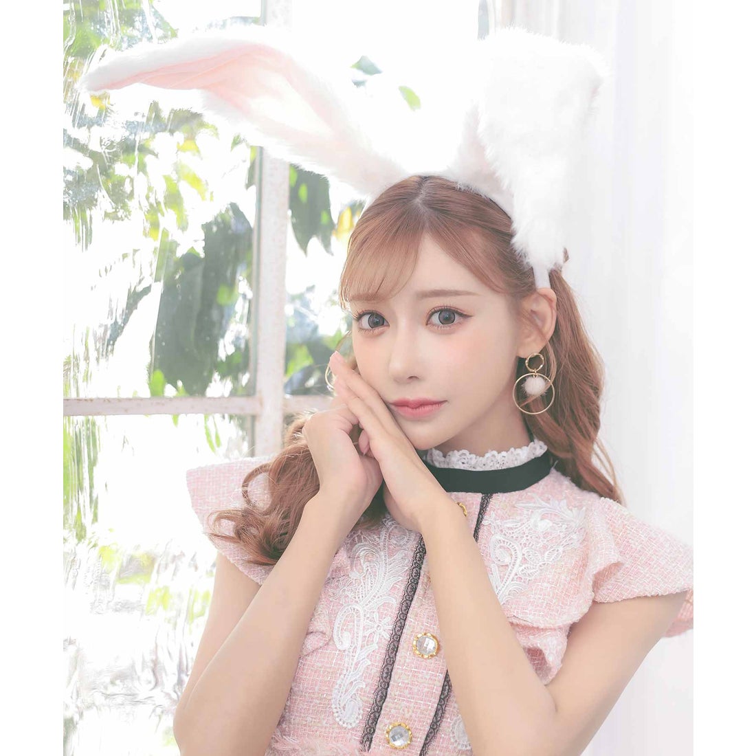 リリアンヌカチューシャ オフ白×ピンク リリアンヌカチューシャ – BABY