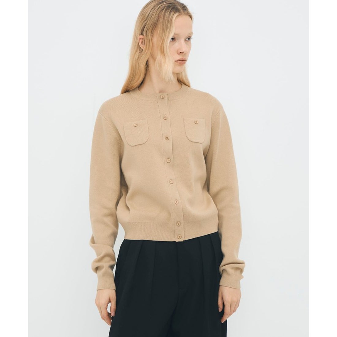 キャバン CABaN コットンカシミヤ クルーネックカーディガン （41