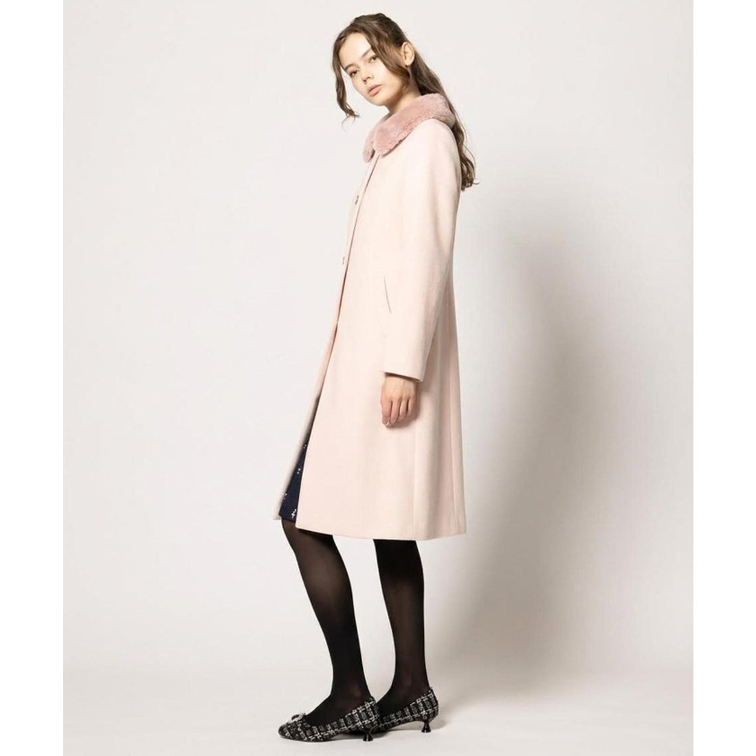 トッカ TOCCA TWINKLE WINTER NIGHT ウールカシミヤコート （ブラック