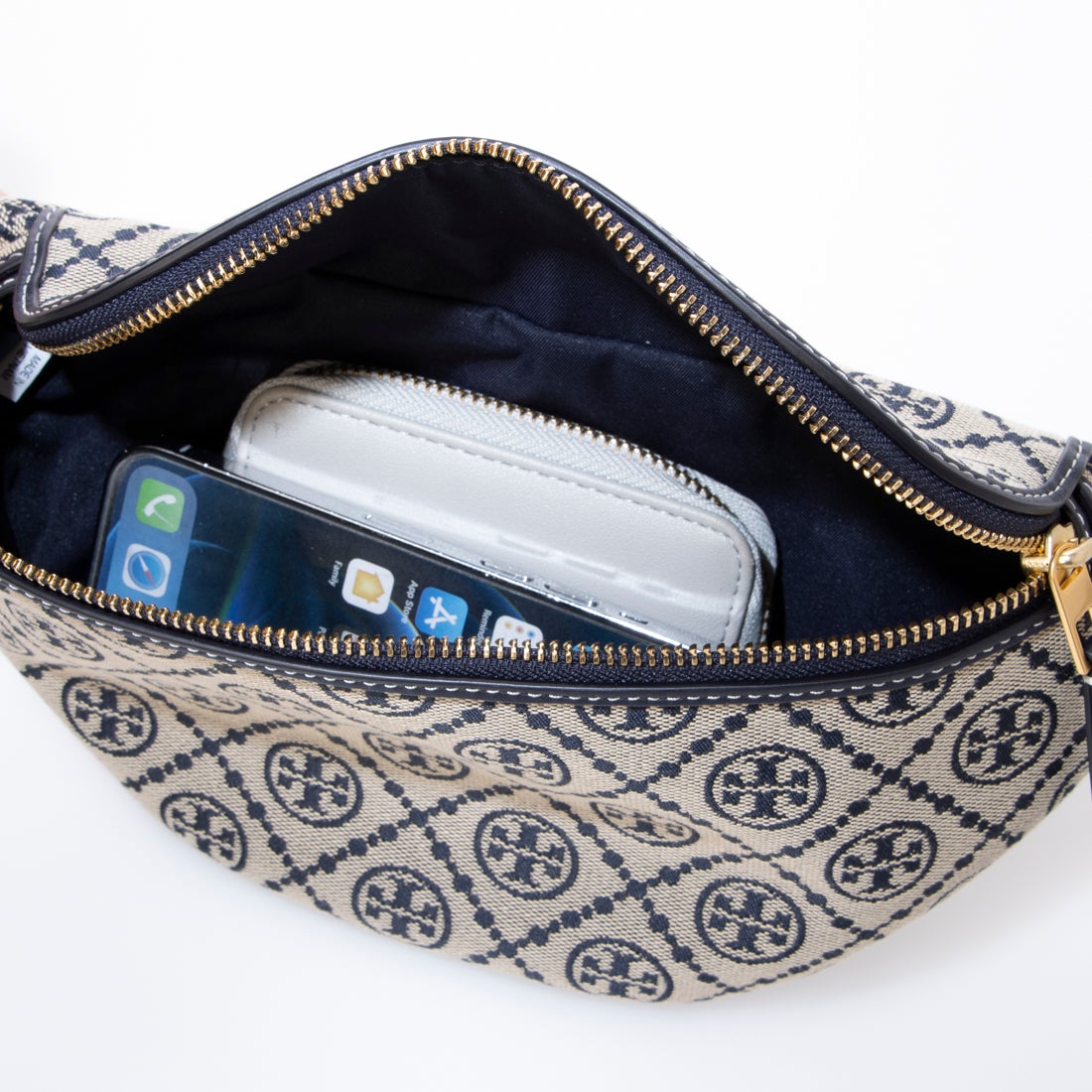 トリーバーチ TORY BURCH Tモノグラム ベルトバッグ （Tory Navy