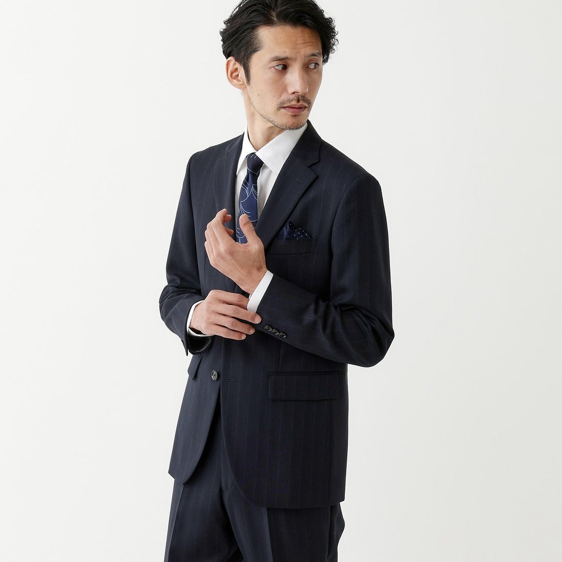 タケオキクチ TAKEO KIKUCHI 【THE FLAGSHIP】矢絣 ストライプ スーツ