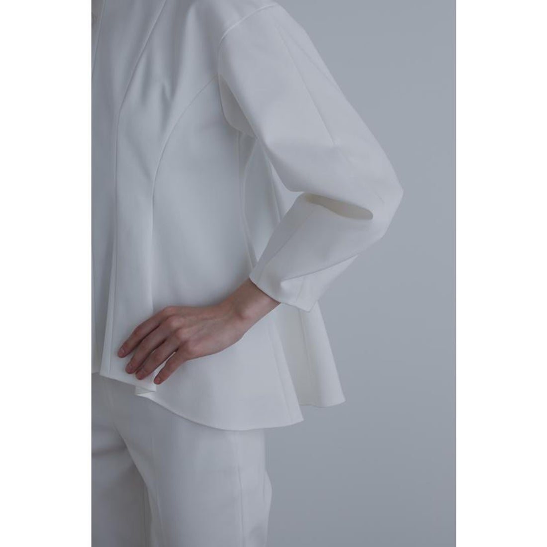 ル フィル LE PHIL 《LE PHIL》ダブルクロスストレッチブラウス