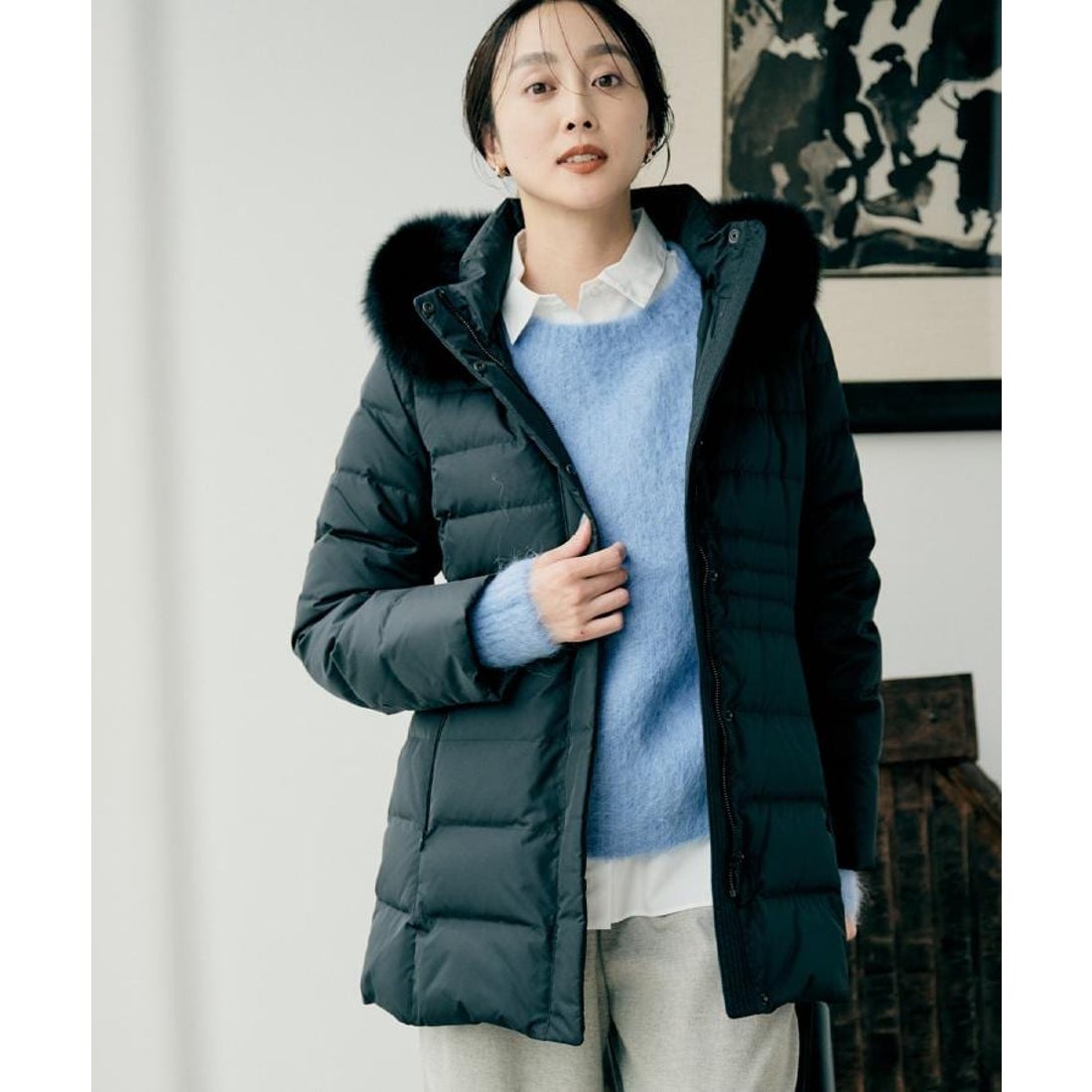 アンタイトル UNTITLED ミディダウンコート （ライトグレー(011