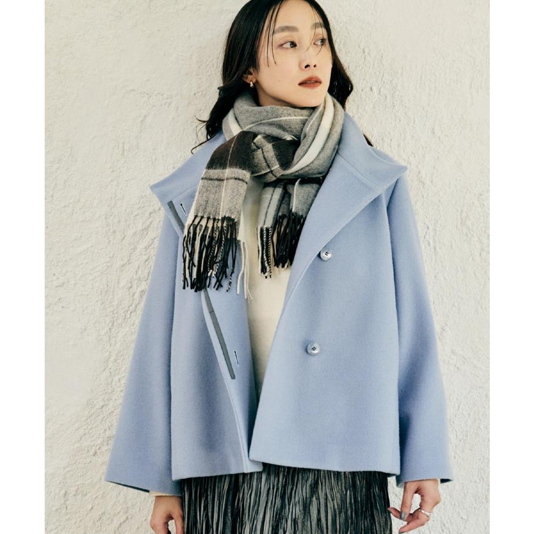 アンタイトル UNTITLED ウールショートコート （ライトグレー(011