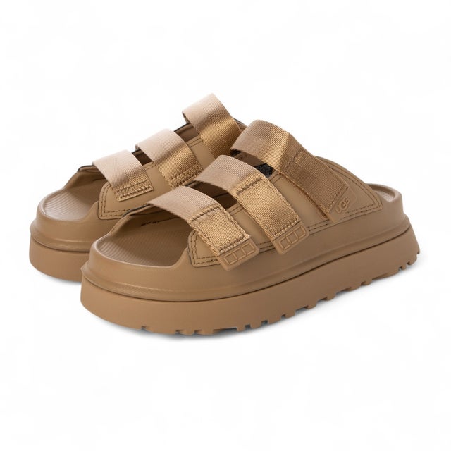 UGG ブラウン 厚底サンダル ベルクロストラップ SALE)UGG(アグ