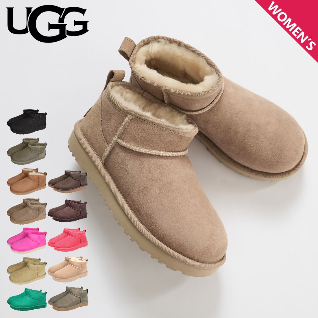 UGG アグ ムートンブーツ クラシック ウルトラ ミニ レディース シープ