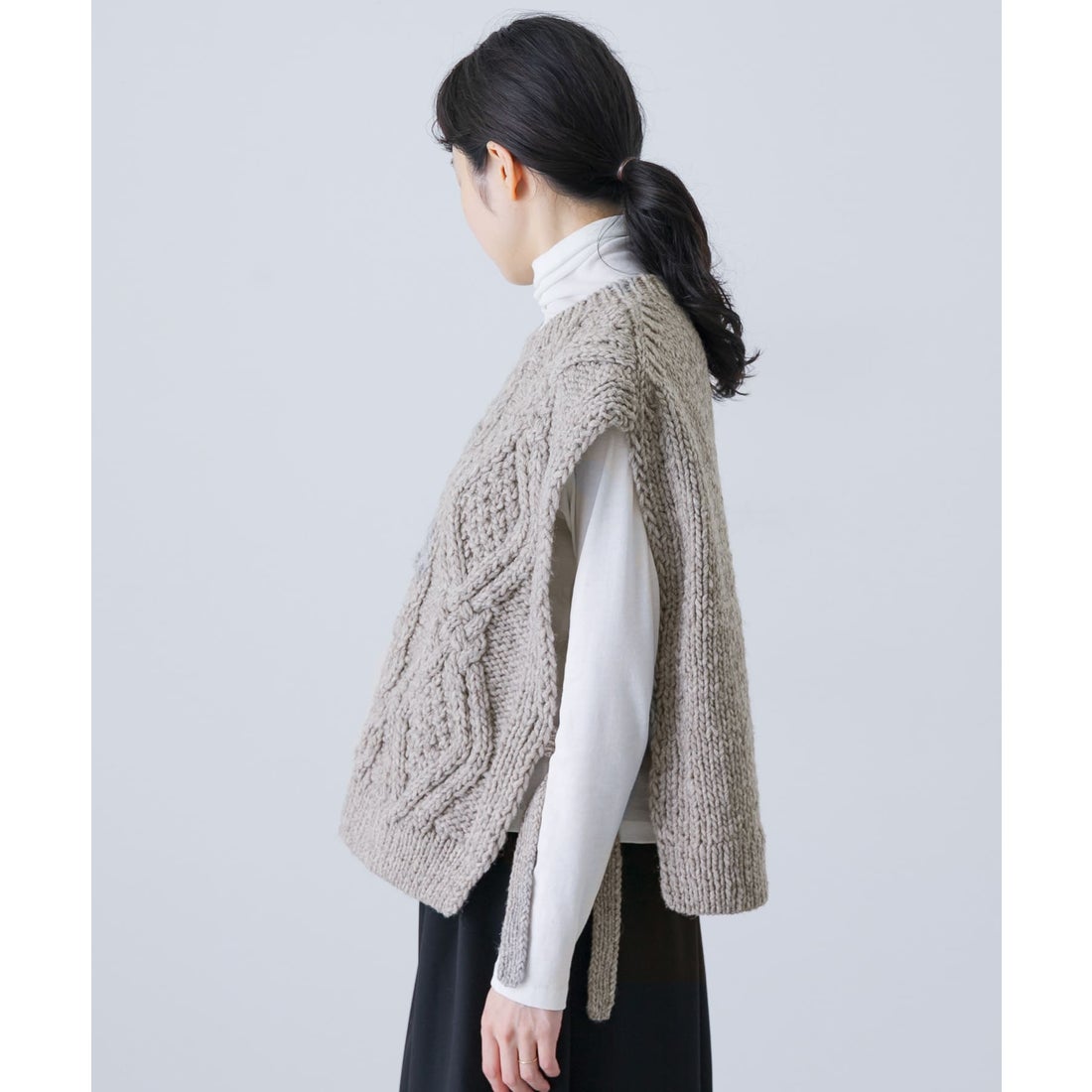 カグレ かぐれ ペルーアランニットベスト （グレー） -ファッション