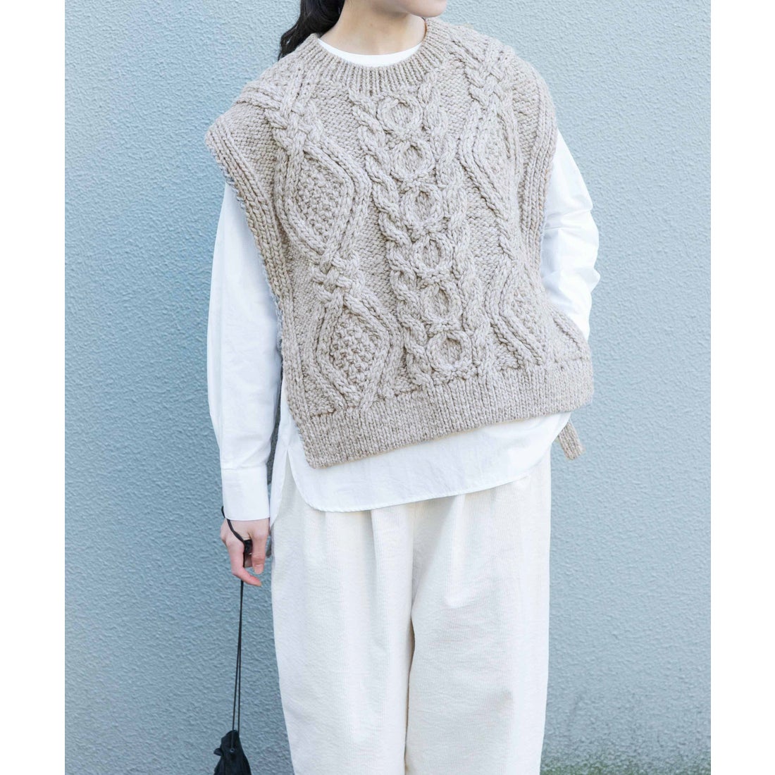 カグレ かぐれ ペルーアランニットベスト （アイボリー