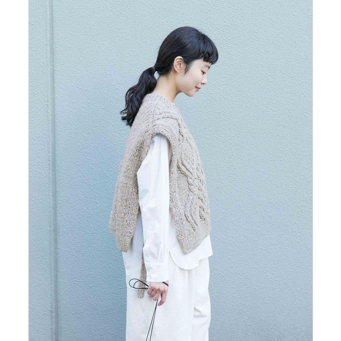 カグレ かぐれ ペルーアランニットベスト （アイボリー