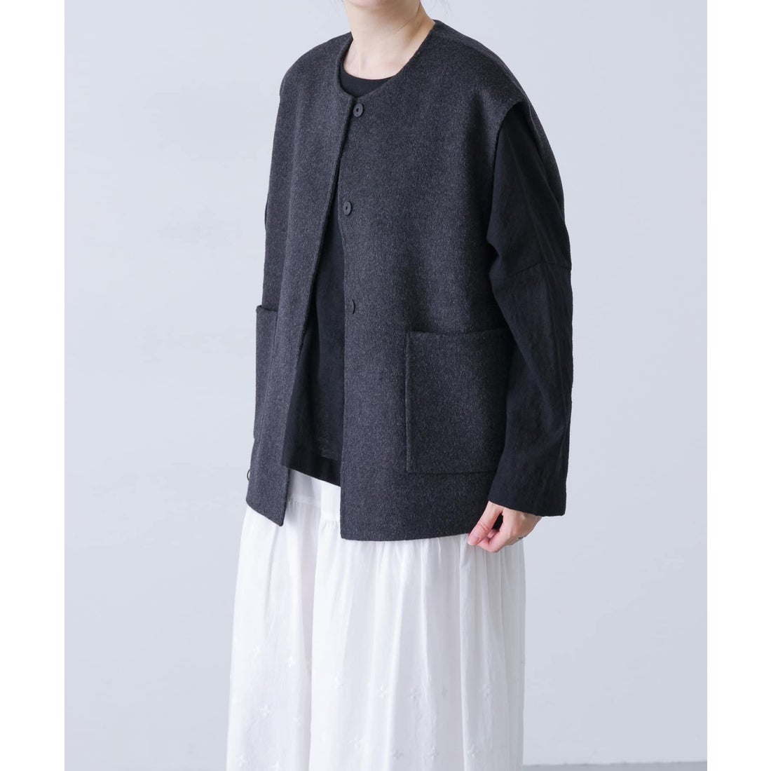 新品タグ付✨ 定価3.9万 CADUNE ウール リバー ベスト ジレ かぐれ