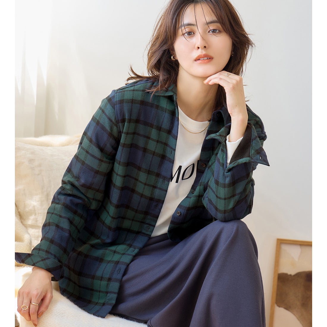 ヴィオラ エ ヴィオラ Viola e Viola あったか裏フリースチェック