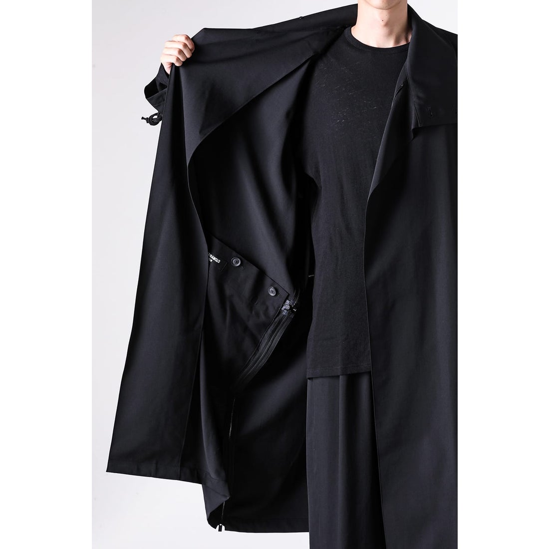 Yohji Yamamoto POUR HOMME Cross Zipper Coat （Black） - Osaka