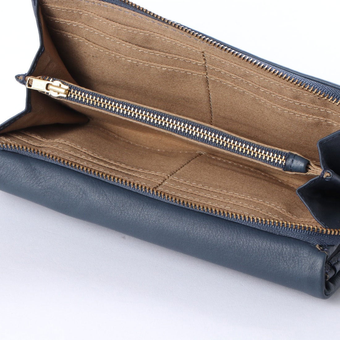 ズッケロフィラート zucchero filato カウレザー長財布 （ネイビー