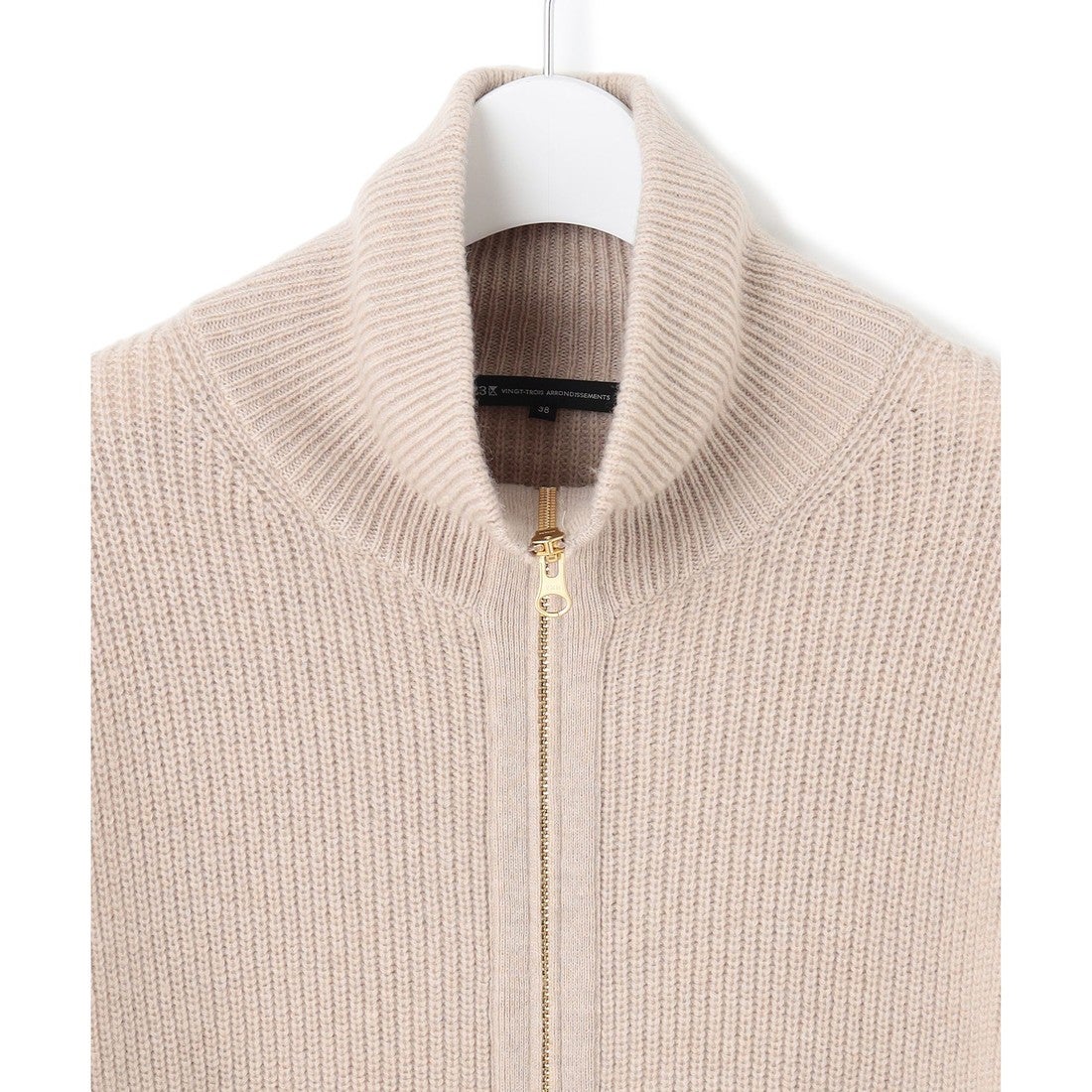 23区 【洗える】カシミヤブレンド ジップアップ ニットブルゾン