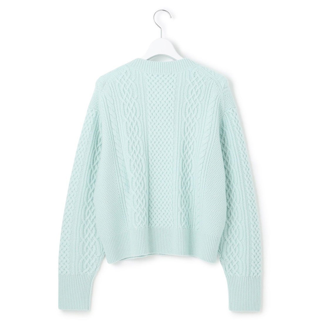 23区 【洗える】カシミヤブレンド ケーブルニットカーディガン