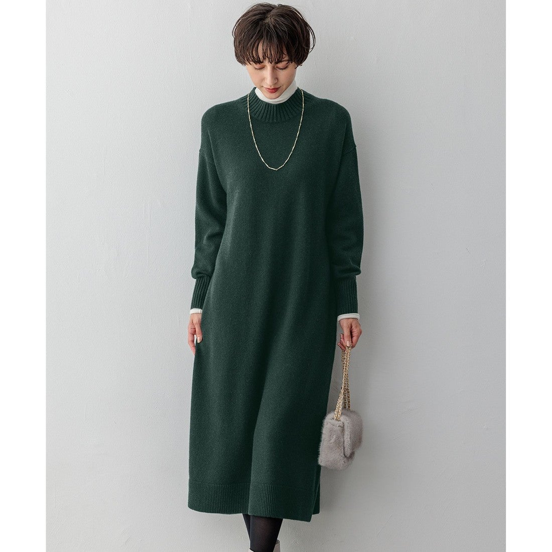 23区（大きいサイズ） 【先行予約/洗える】カシミヤブレンド ニット