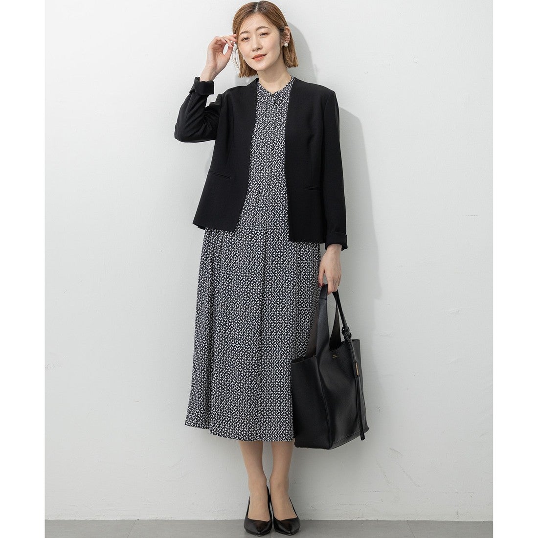 23区（大きいサイズ） トリアセダブルジョーゼット ジャケット