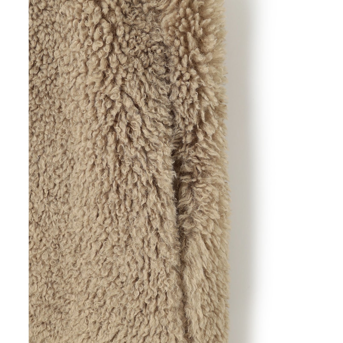 23区（大きいサイズ） ECOPEL カーリーファーコンビ ジレ （アイボリー