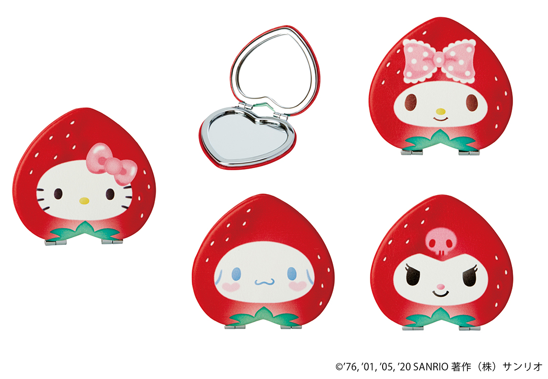 マイメロやシナモンがいちごになりきったり、いちごモチーフでおめかし