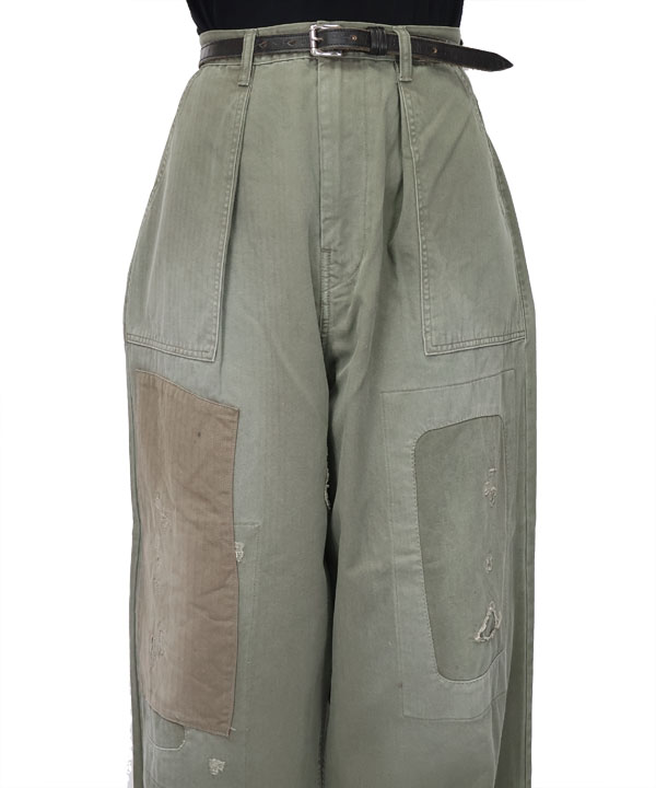 KAPITAL キャピタル ヘリンボーン ファティーグバギーパンツ(ラッシュ