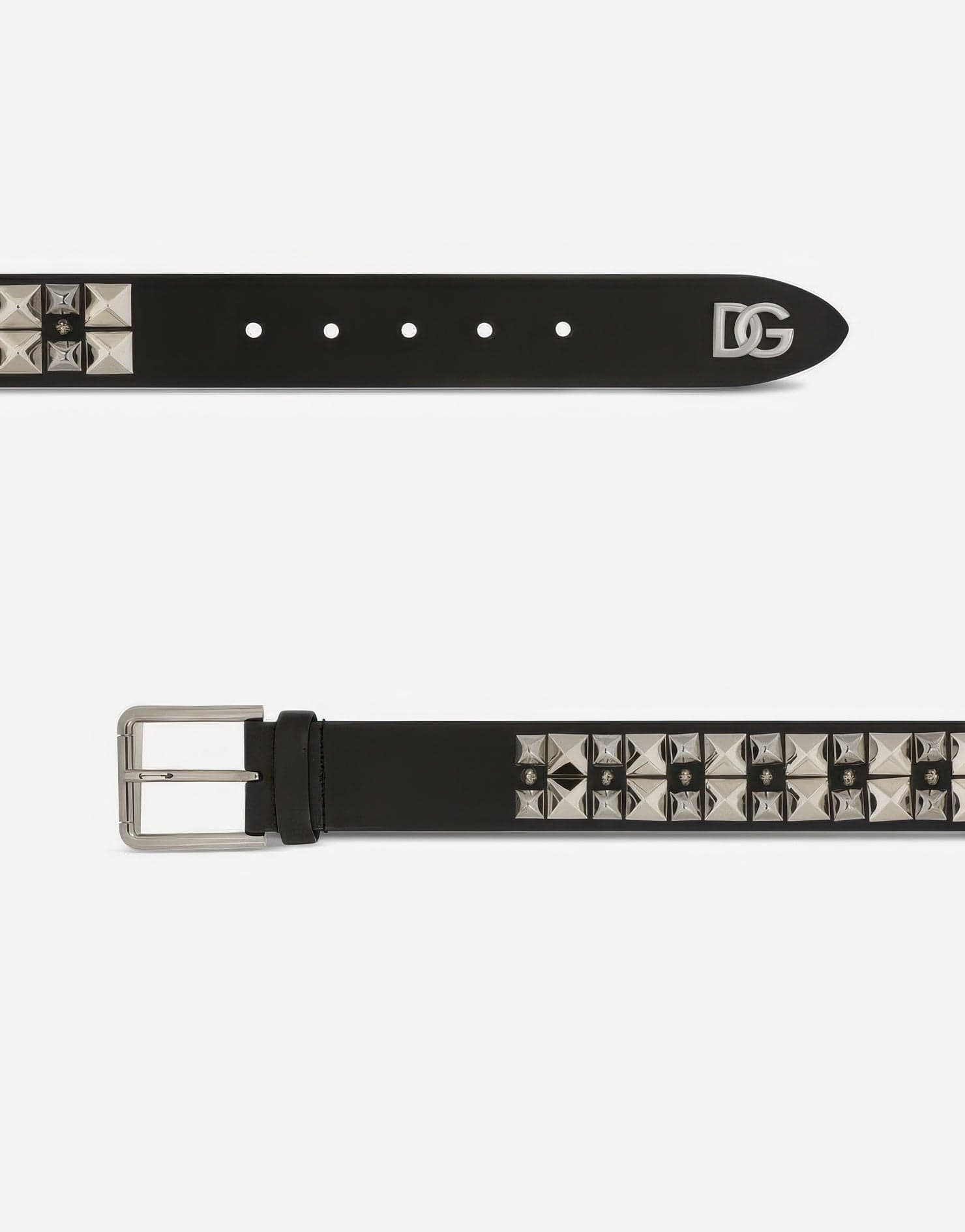 Dolce & Gabbana Stud-Detail Leather Belt | Sendegaro