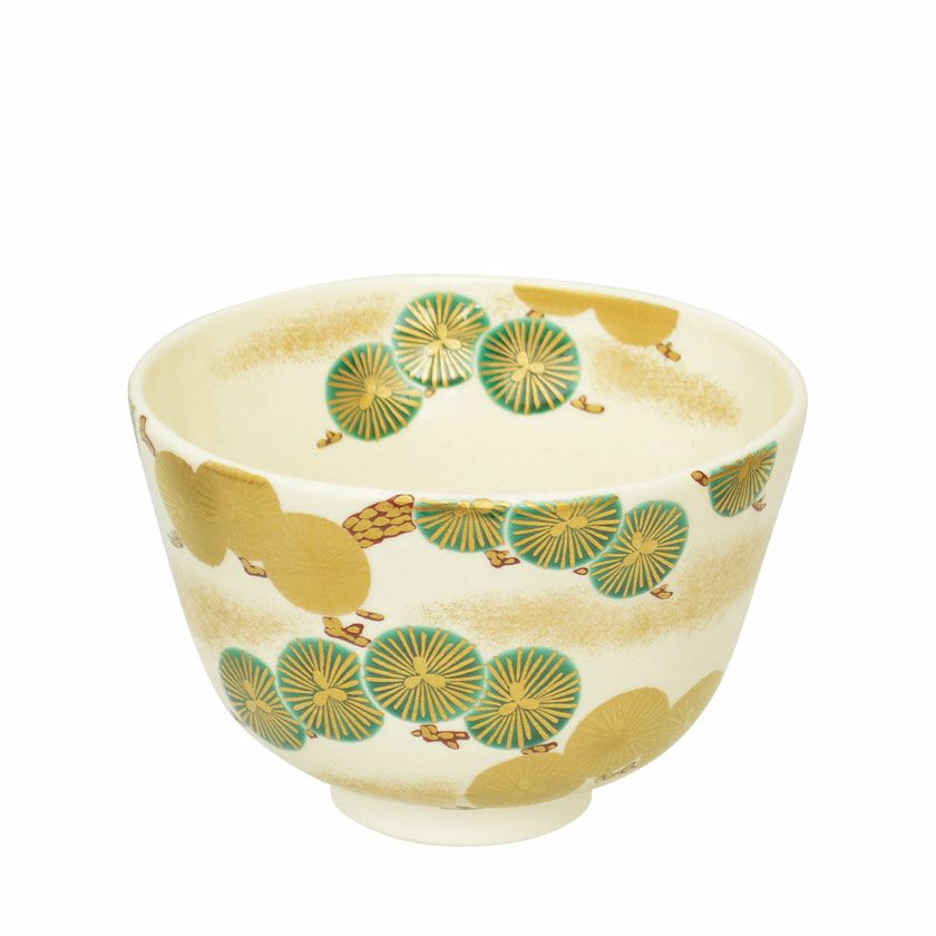 茶道具 抹茶茶碗（まっちゃちゃわん） 茶碗 色絵 唐松 福本 未来