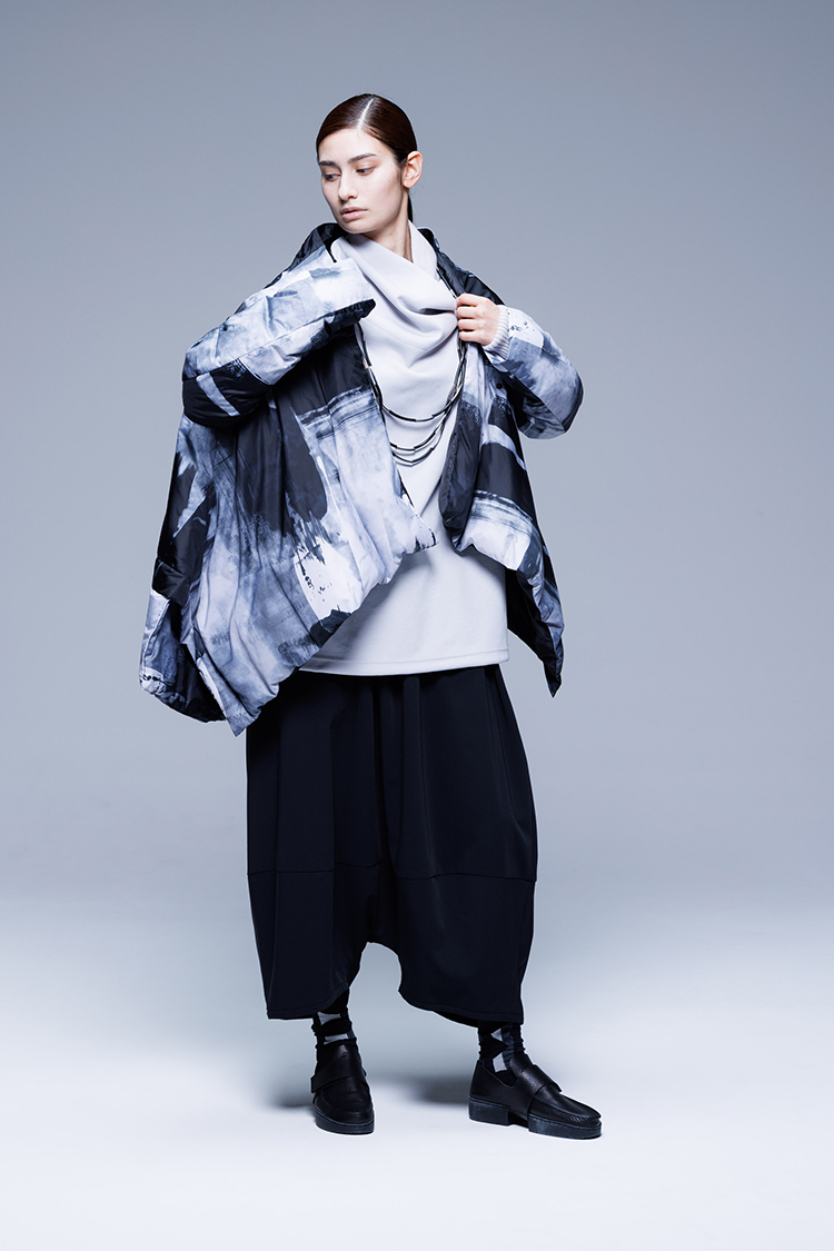 m_mefu 芽風 センソユニコ 切り替えチュニック ドット 変形 メフウ L