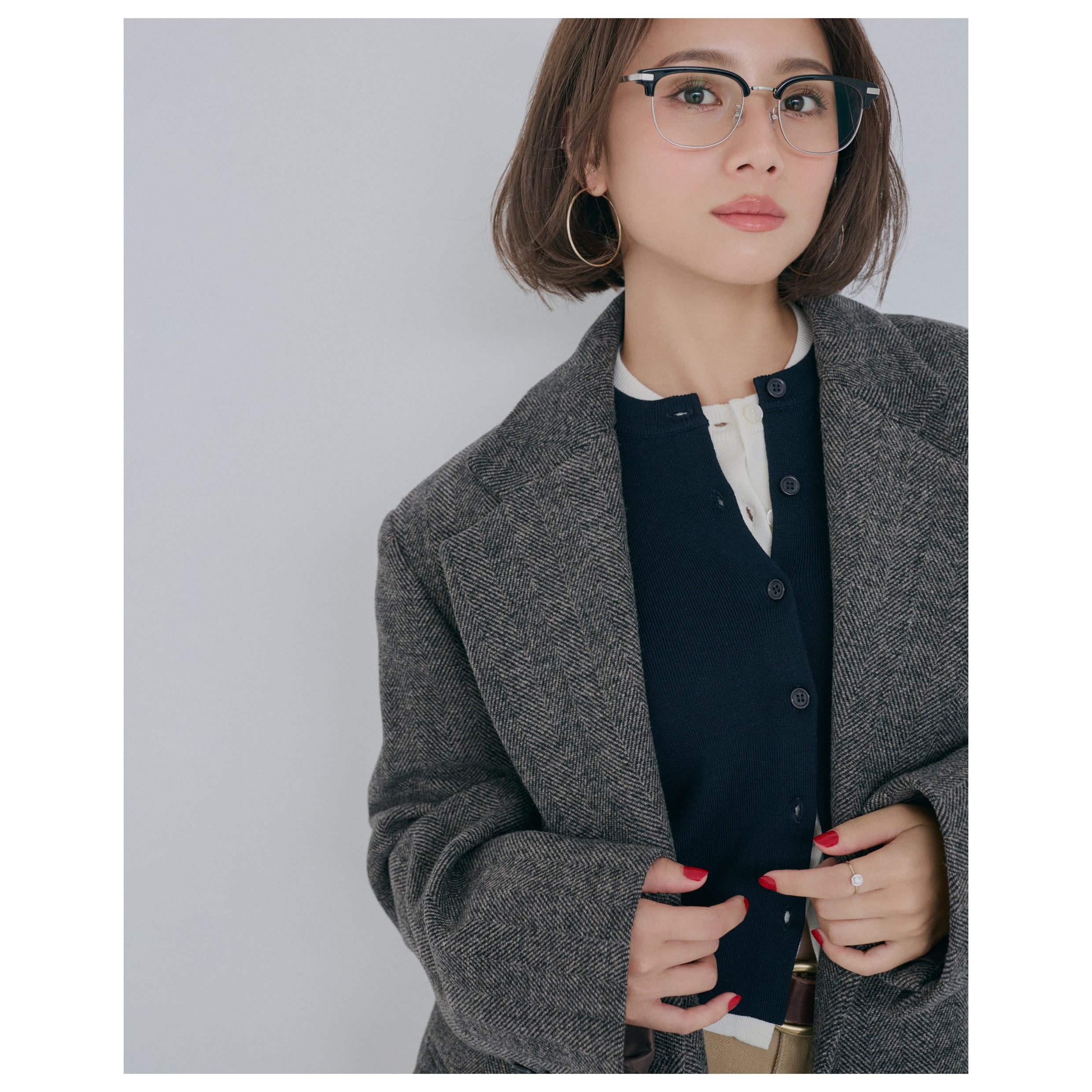 collab オーバーショルダーテーラードジャケット