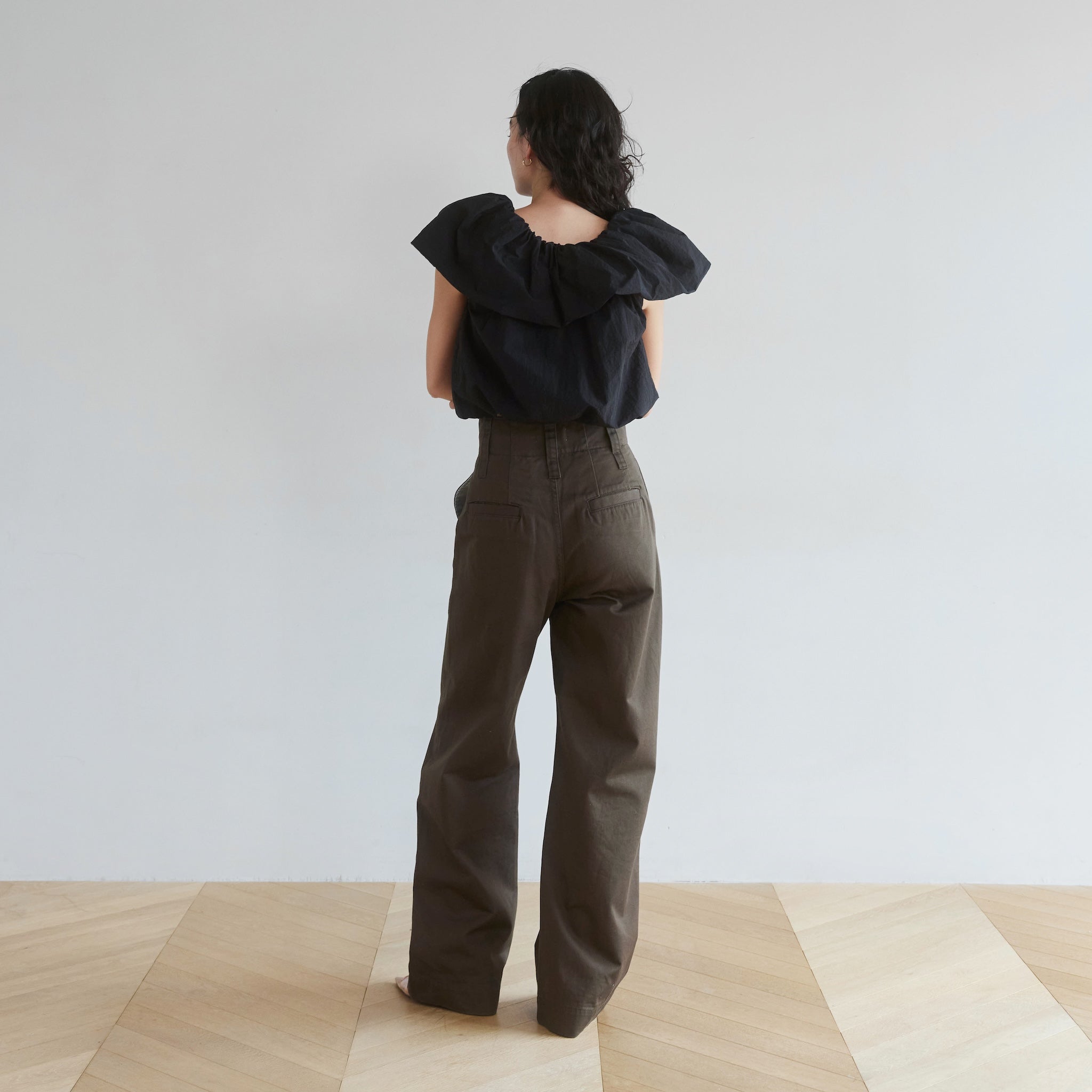 ハイウエストLOOSEチノトラウザー