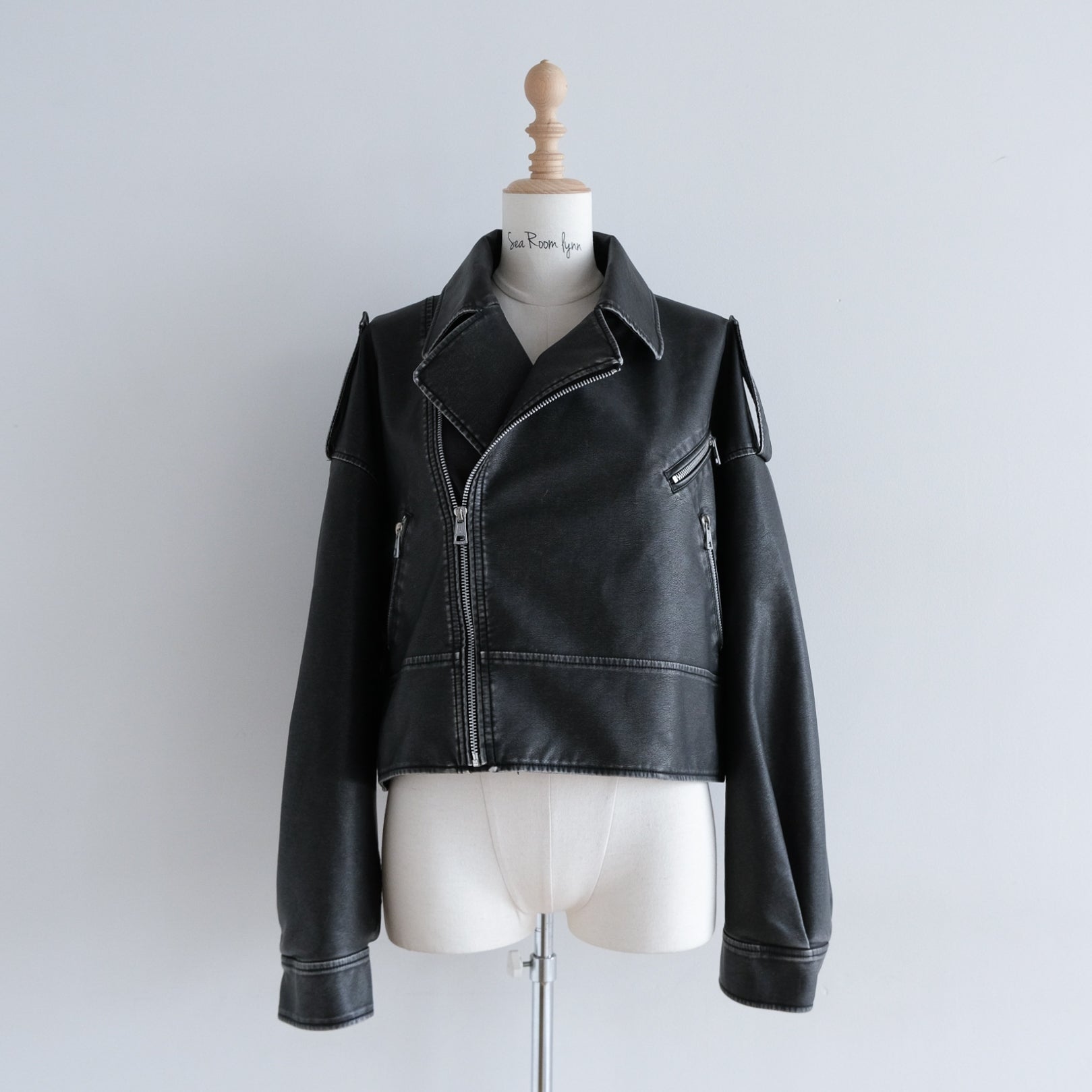 searoomlynn vintage ECOレザーBIG ライダース シールームリン