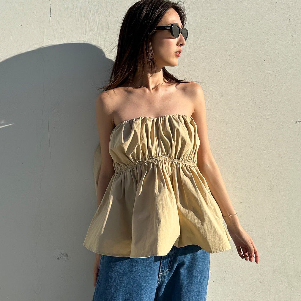 searoomlynn 2025年SSウエストSHAPEパットINベアトップス Sea room