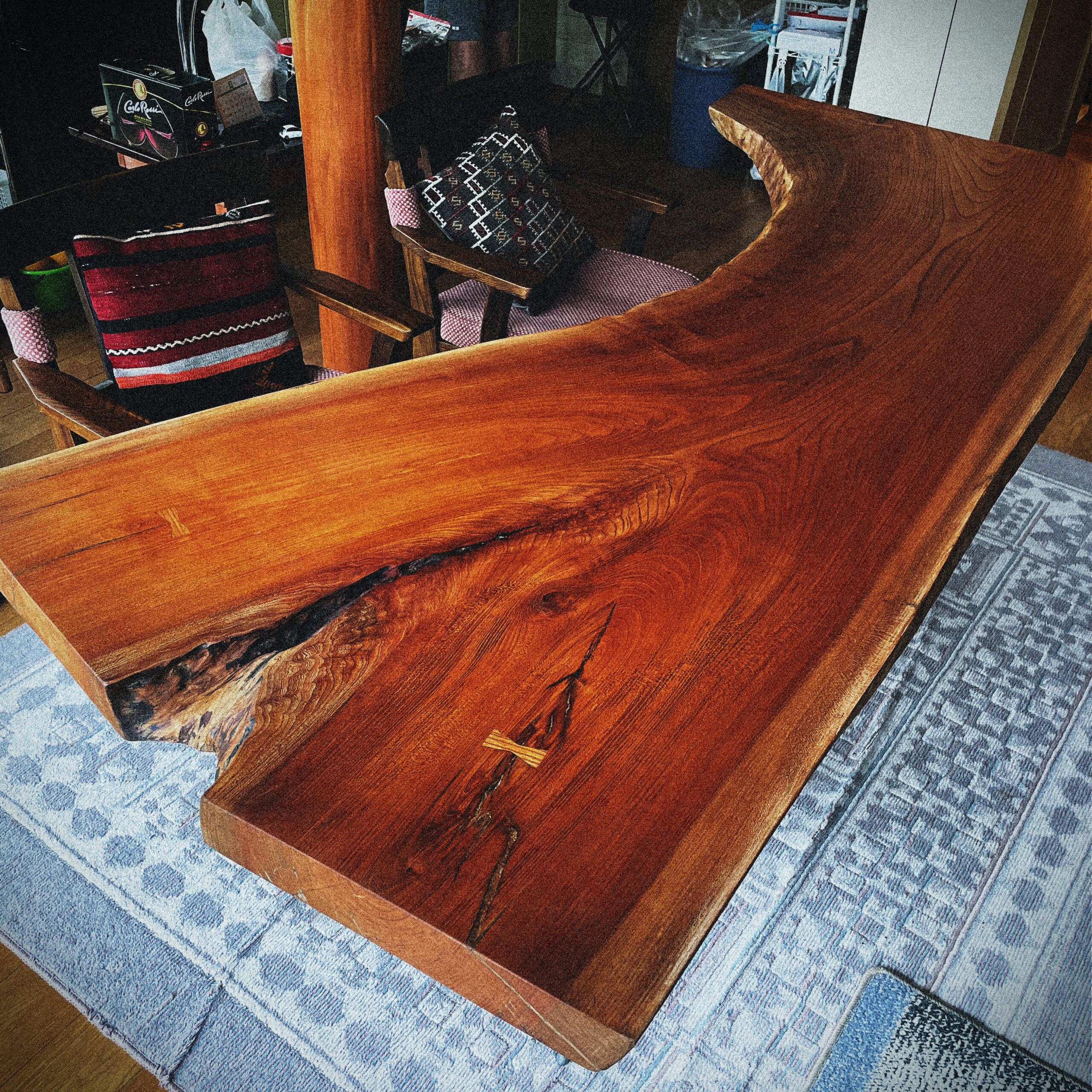 二股 欅（ケヤキ）一枚板の納品 | 一枚板・無垢板工房see-saw BLOG