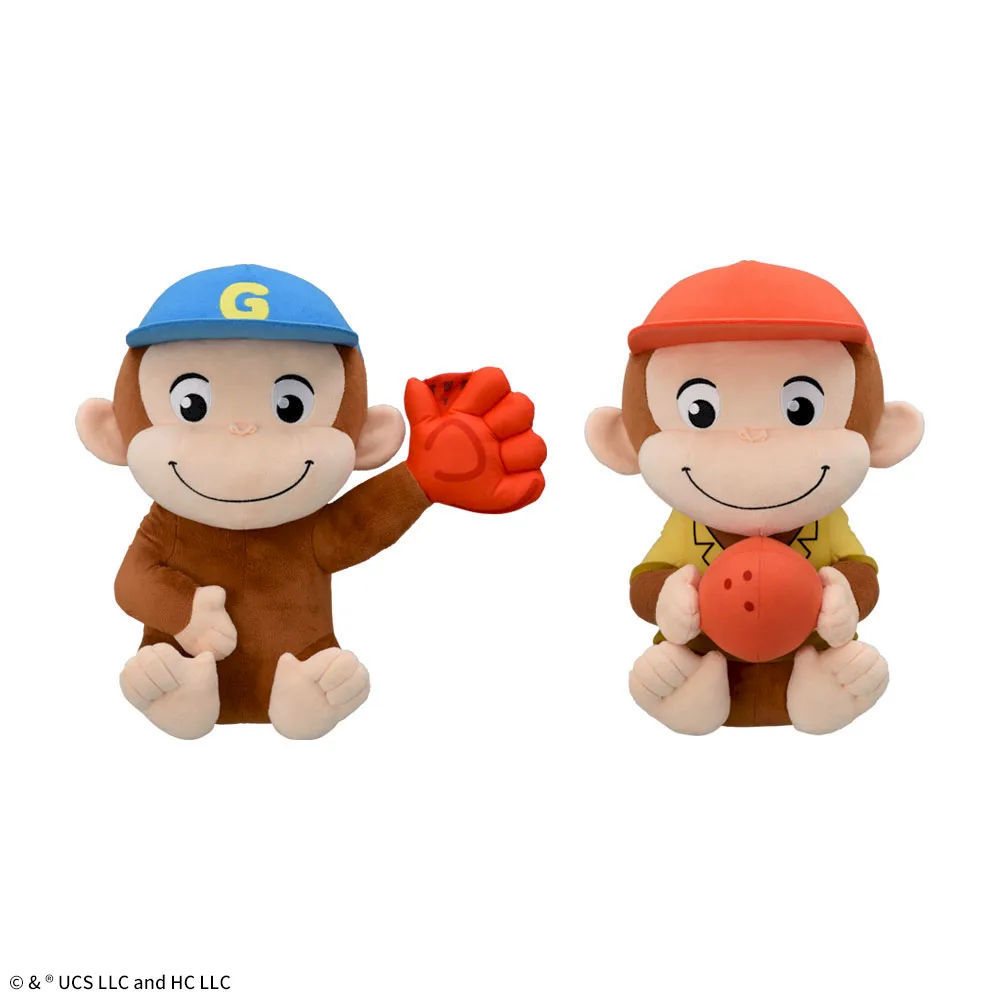 おさるのジョージ ぽってりLLぬいぐるみ Playing｜プライズ・くじ