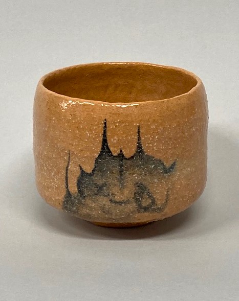 茶道具】長次郎作 赤楽 「三輪」写 茶碗 *佐々木昭楽 *佐々木昭楽