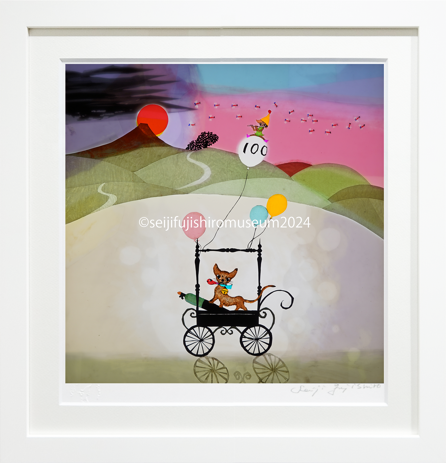 空へ上った風船2024」FSM-E1 エディション付きジクレー版画 – 藤城清治