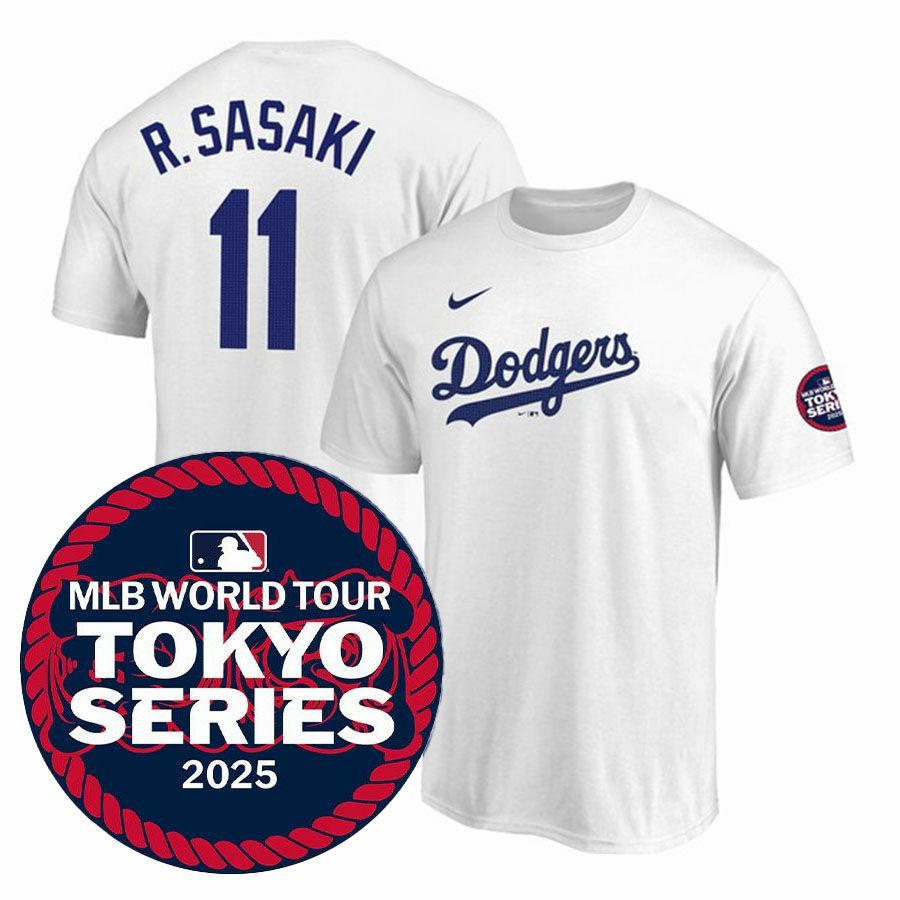 MLB 大谷翔平 ドジャース Tシャツ 東京シリーズ2025 ネーム＆ナンバー