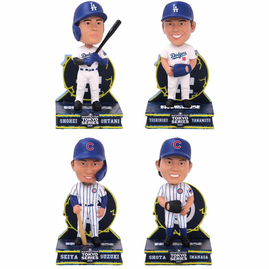 MLB 大谷翔平 ドジャース ミニボブルヘッド 【4体セット】ワールド