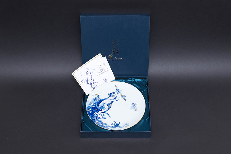 マイセン 干支プレート（2008年）『ピッコロを吹く陽気なネズミ』を